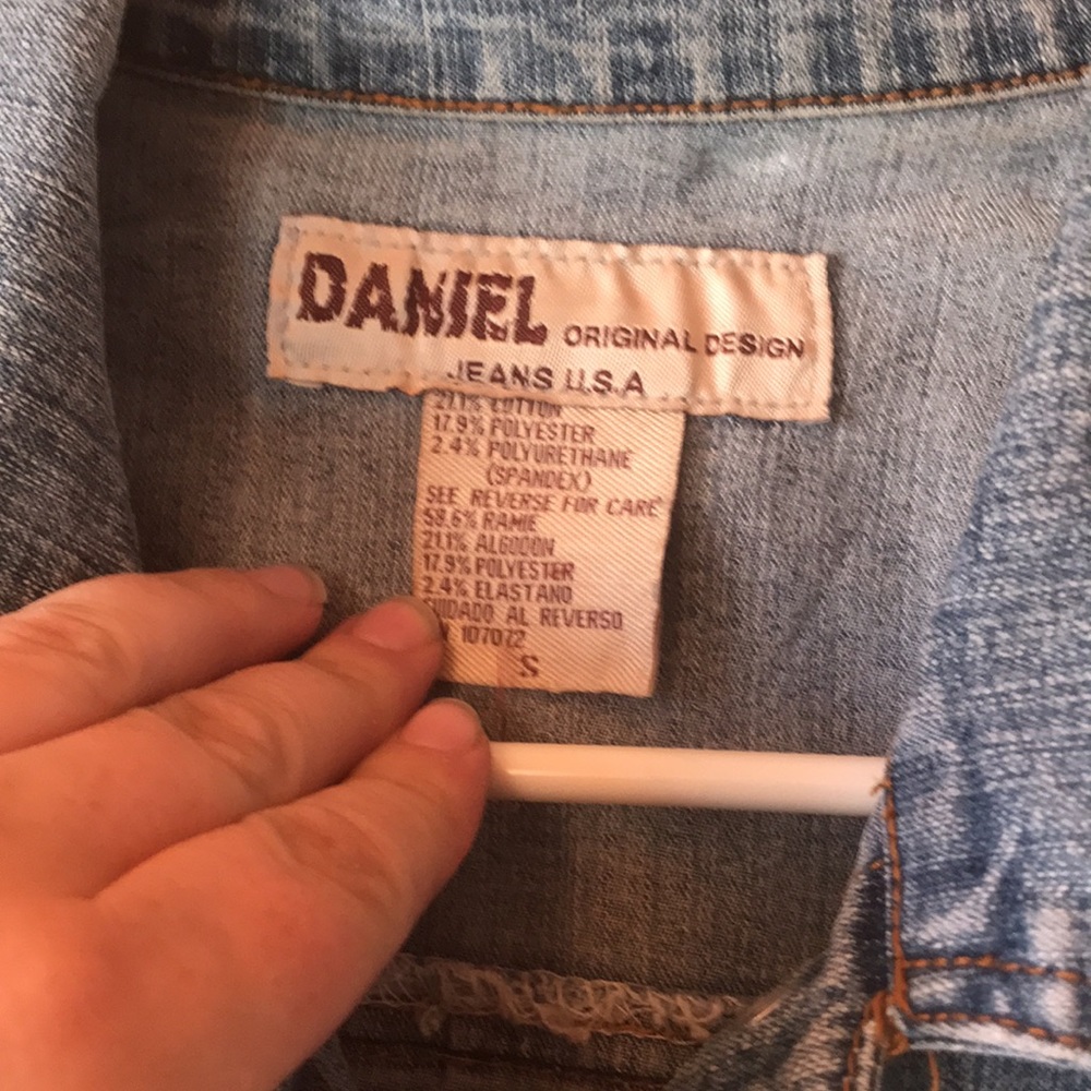 Daniel original design Jean jacket, bead and sequin embellished, size small - Picture 4 of 7